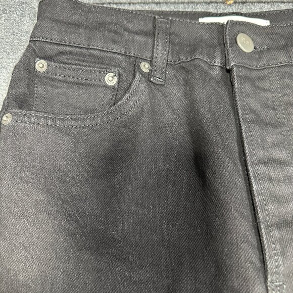 Reformation Jeans Womens 26 Serena High Skinny Crop Black Organic Cotton Stretch - Picture 4 of 9